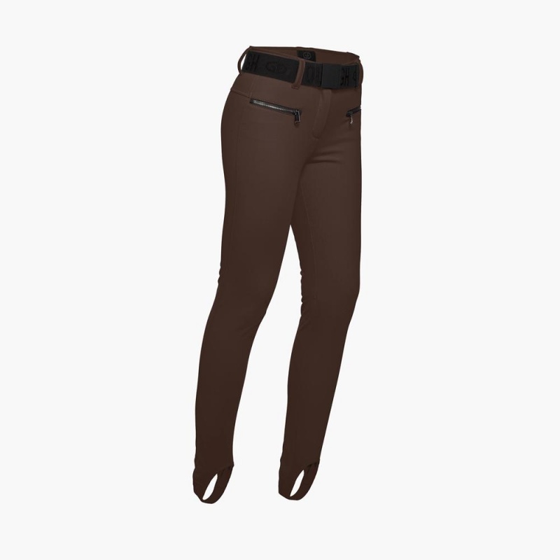 Goldbergh PARIS Ski Pants Dark Brown | 50148-LIDZ