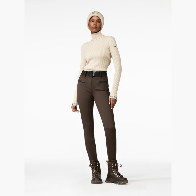 Goldbergh PARIS Ski Pants Dark Brown | 50148-LIDZ