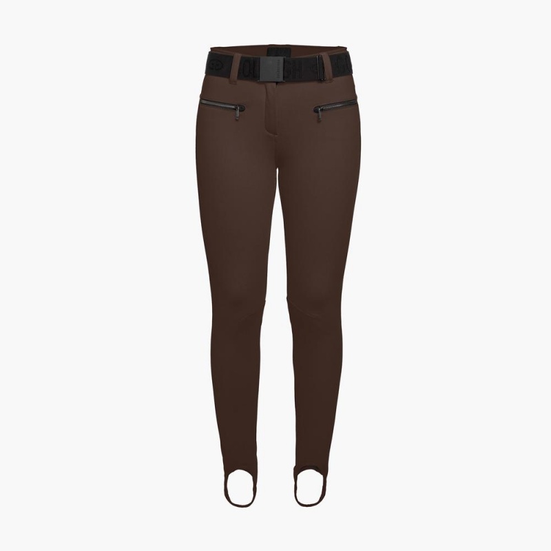 Goldbergh PARIS long Ski Pants Dark Brown | 54721-COSV