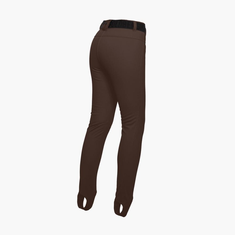 Goldbergh PARIS long Ski Pants Dark Brown | 54721-COSV