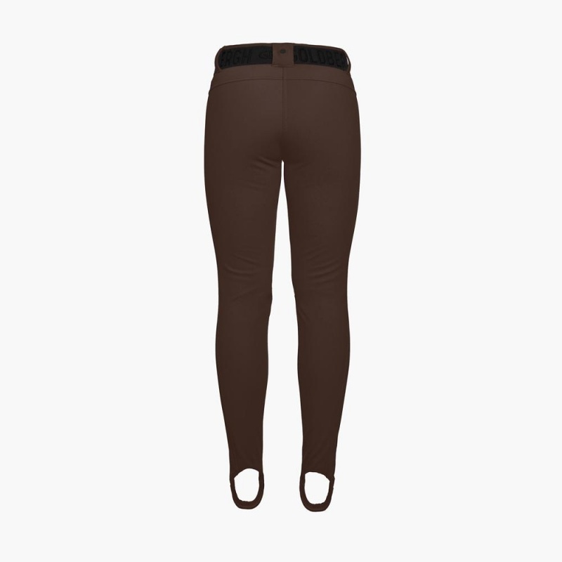 Goldbergh PARIS long Ski Pants Dark Brown | 54721-COSV