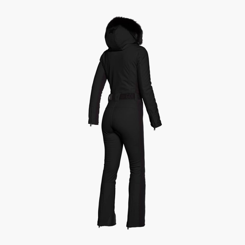 Goldbergh PARRY faux border Ski Suit Black | 92634-BHWF