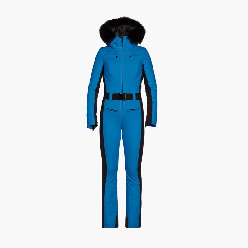 Goldbergh PARRY faux border Ski Suit Blue | 21739-FJOS