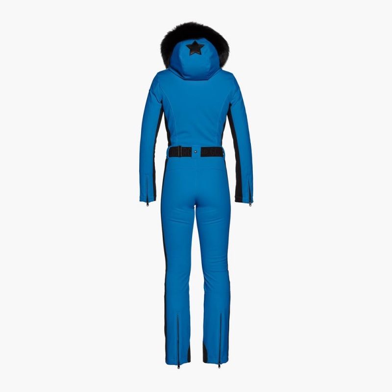 Goldbergh PARRY faux border Ski Suit Blue | 21739-FJOS