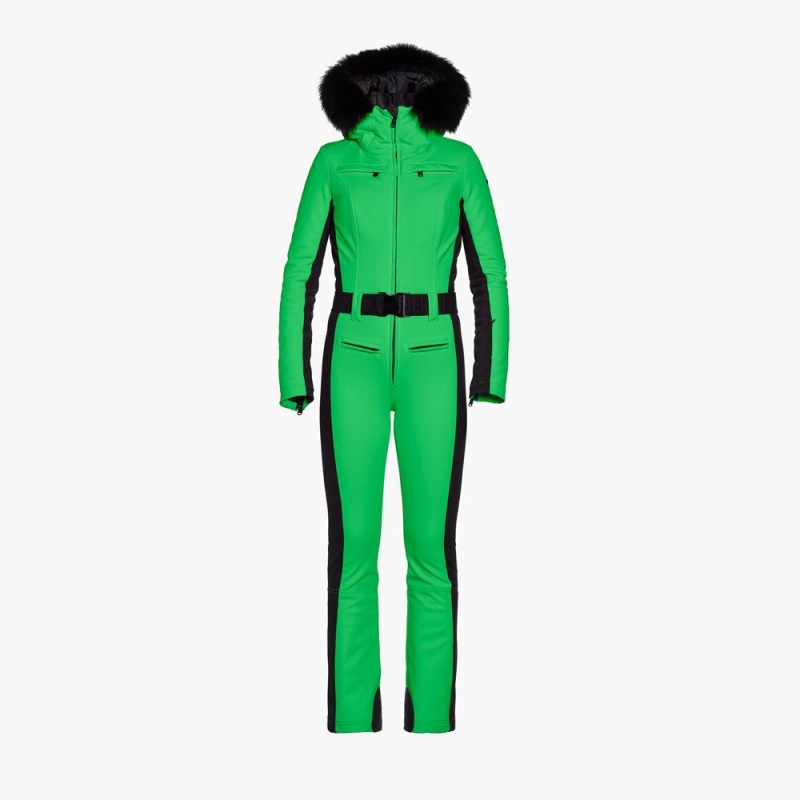 Goldbergh PARRY faux border Ski Suit Green | 18670-HVWS