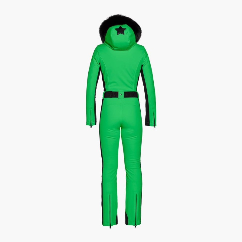 Goldbergh PARRY faux border Ski Suit Green | 18670-HVWS