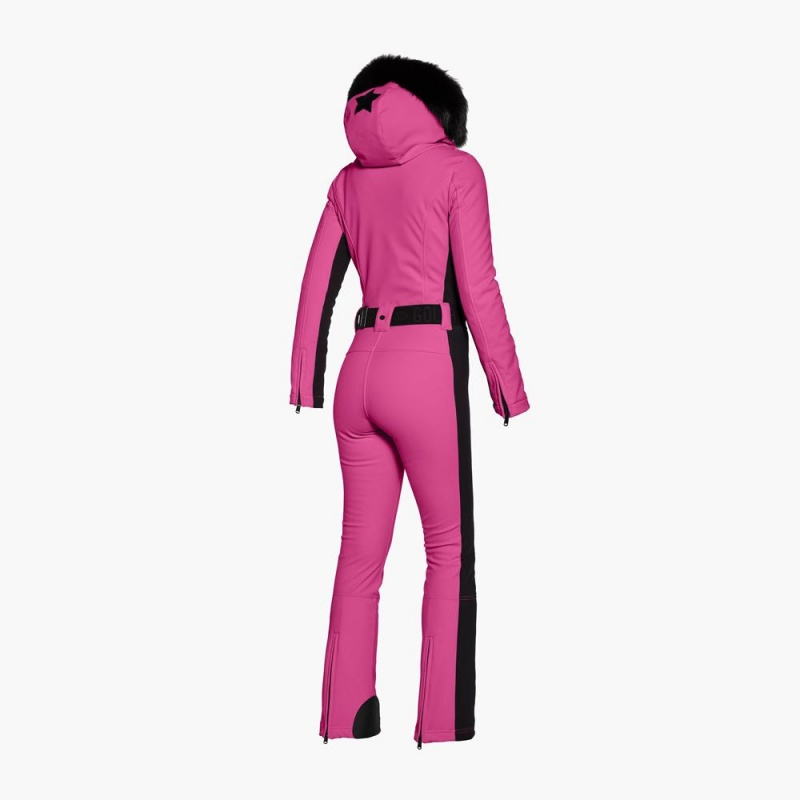 Goldbergh PARRY faux border Ski Suit Pink | 01975-ASVR