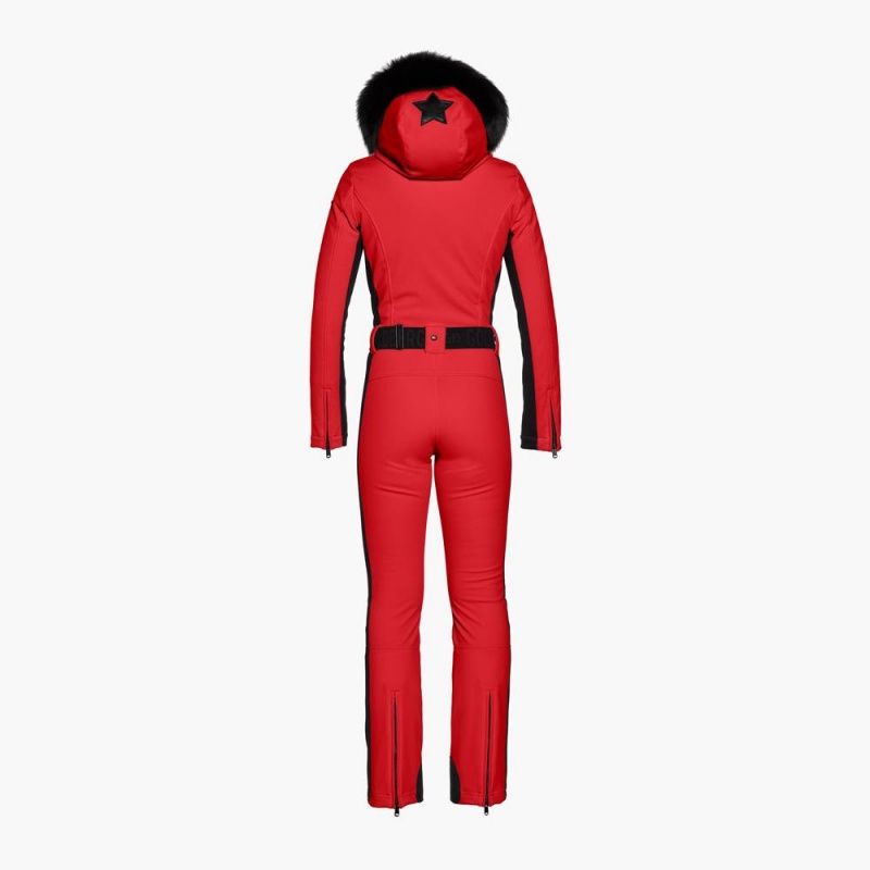 Goldbergh PARRY faux border Ski Suit Red | 43276-WROU