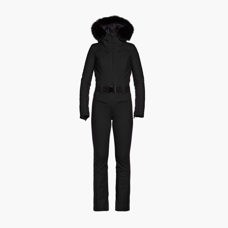 Goldbergh PARRY faux border long Ski Suit Black | 19485-RWOH