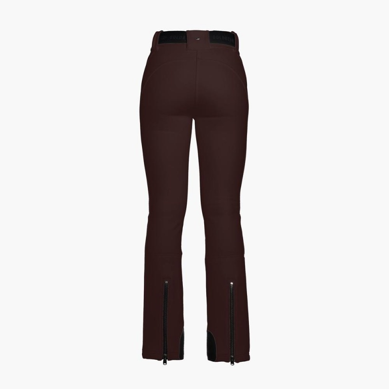 Goldbergh PIPPA long Ski Pants Dark Brown | 06783-XSGM