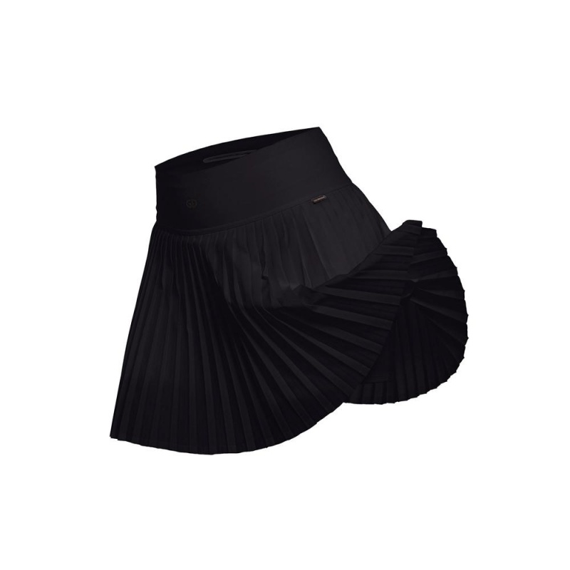 Goldbergh PLISSÉ Skirt Black | 62518-PNIX