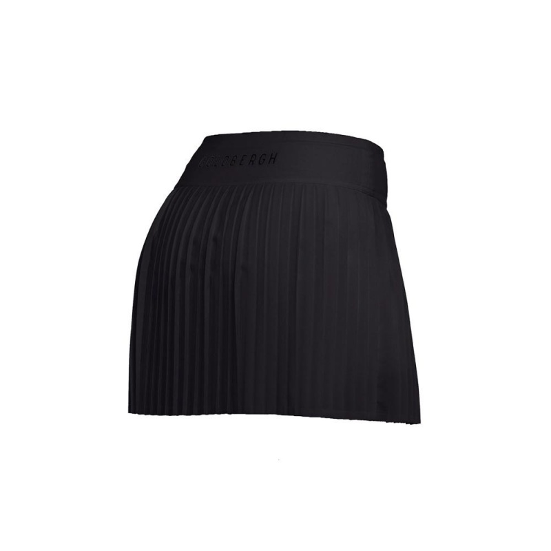 Goldbergh PLISSÉ Skirt Black | 62518-PNIX