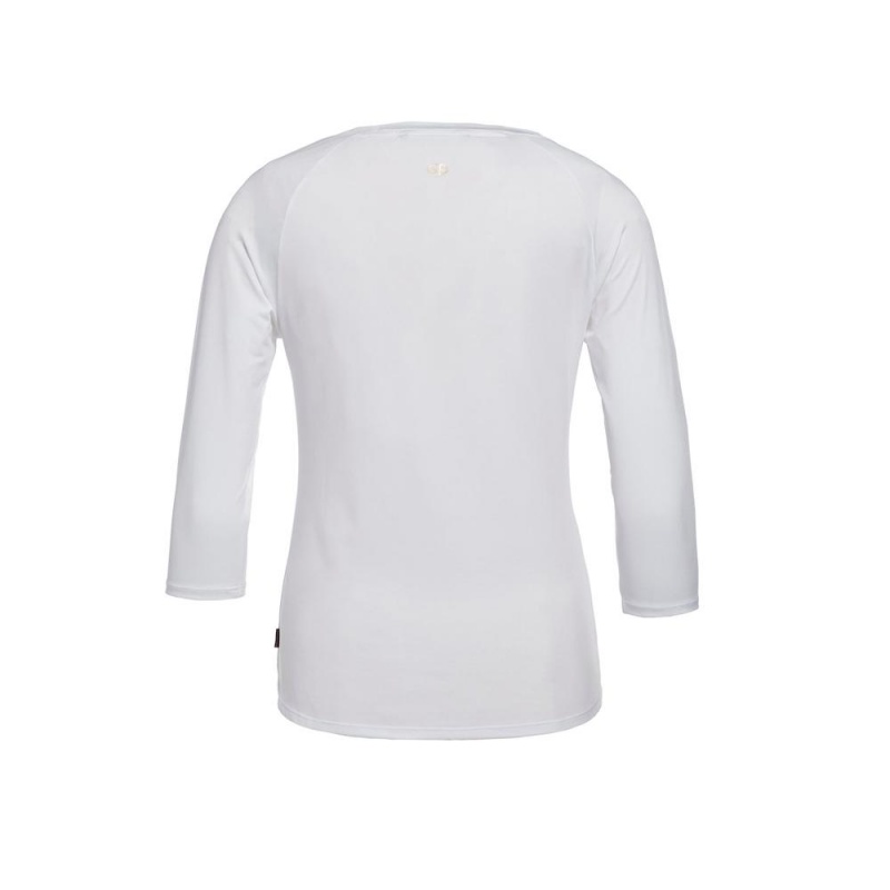 Goldbergh RAVEN 3/4 sleeve T-Shirts White | 61734-JDPA