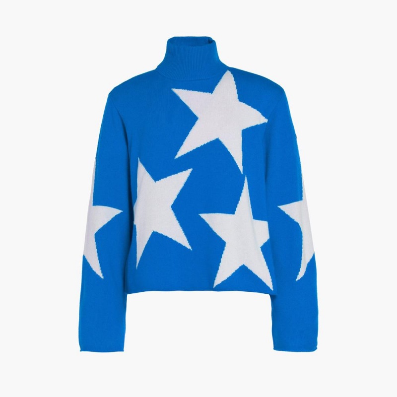 Goldbergh RISING STAR long sleeve knit Sweater Blue | 12069-QNVE