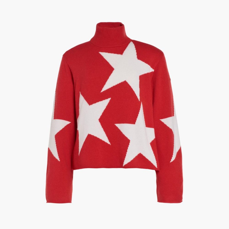 Goldbergh RISING STAR long sleeve knit Sweater Red | 32017-FAYL