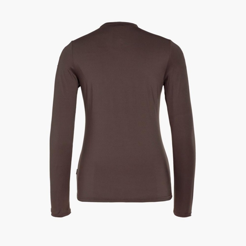 Goldbergh ROCK PEAK long sleeve T-Shirts Brown | 40726-SVKI