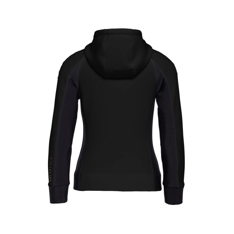 Goldbergh SOFI hooded cardigan Hoodie Black | 95162-TXHW