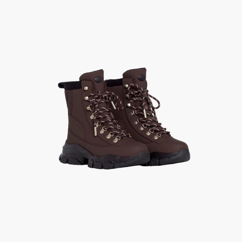 Goldbergh STROLL Snow Boots Dark Brown | 50247-HYPA