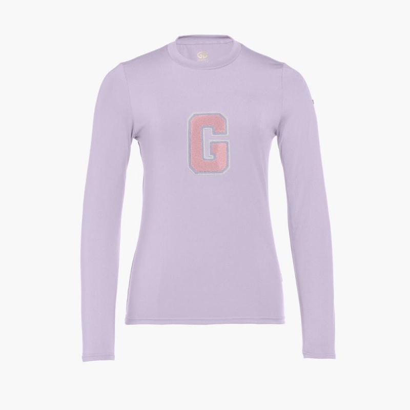 Goldbergh SUPER G long sleeve T-Shirts Purple | 02364-TQJW