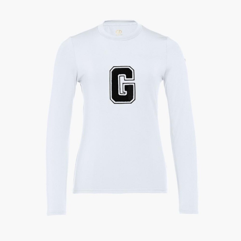 Goldbergh SUPER G long sleeve T-Shirts White | 49820-DMTX